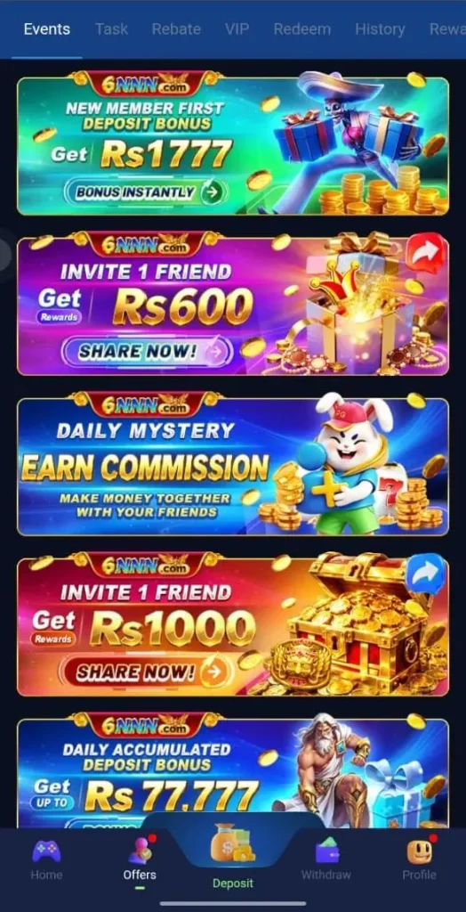6nnn Bonuses and Rewards
